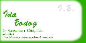 ida bodog business card