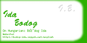 ida bodog business card